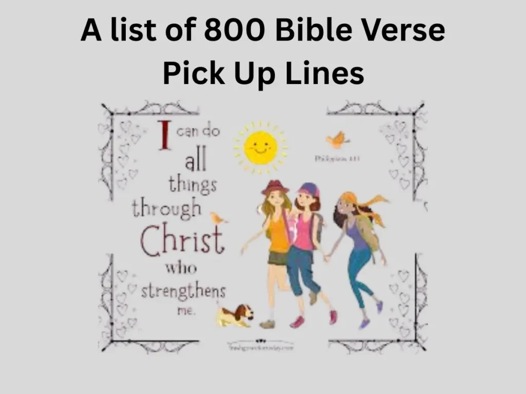 Bible Verse Pick Up Lines